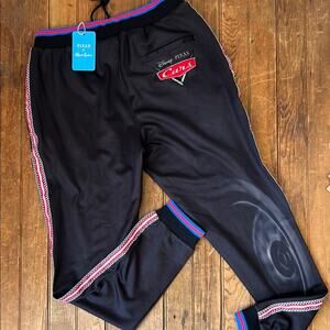 Mens Robert Graham x Pixar Disney Cars Fast and Fun black track pants  NWT New